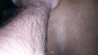 18 year old black teen gets anal creampie by thick white cock