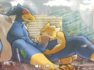 JERKING IN THE CITY furry yiff porn animation