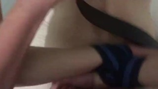 Bound Asian boy gets ass-fucked hard in hotel room