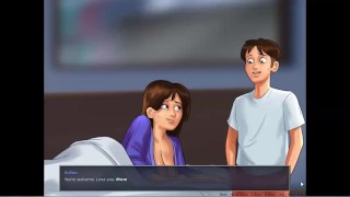 Hot weekend and Monday with family and neighbor (Summertime Saga GAME)