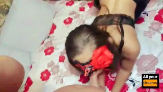 She is sensual sucking and trying to deep!