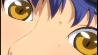 Anime girls furiously fucking with 1 guy