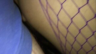 Amateur couple doggystyle fuck in fishnet – POV