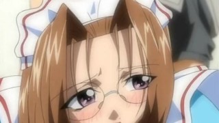 Sexy maid takes hard hentai stick in