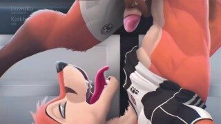 Furry Yiff / Cute Fox Guy cums in his own mouth!
