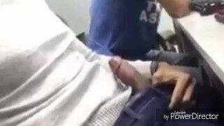 Pinoy school boy jerking at the computer room